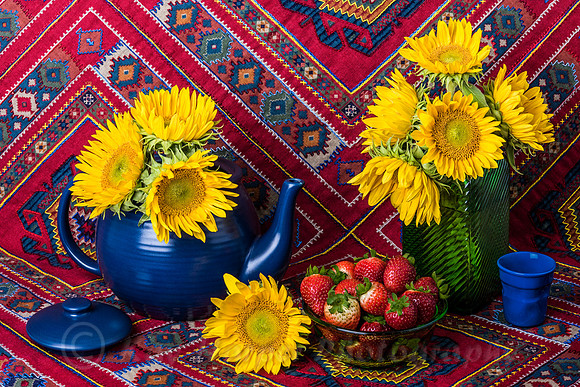 Sunflowers and Quilt