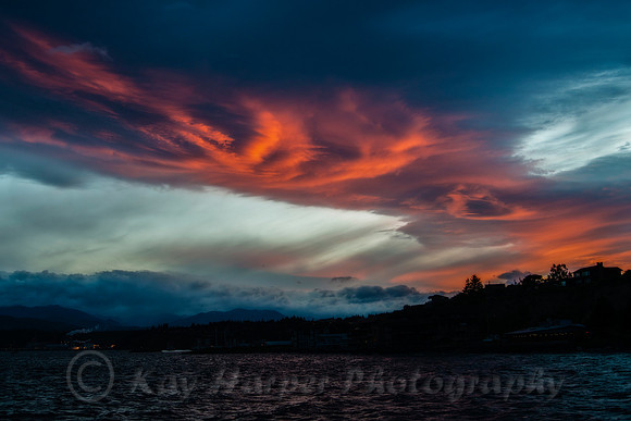 Sunset from Port Townsend Ferry Dock